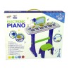 Clavier piano électrique pour enfants Notes de musique bleues USB