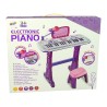 Clavier piano électrique pour enfants Notes de musique rose USB