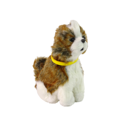 Peluche chien Shih Tzu aboie avec sa queue qui remue