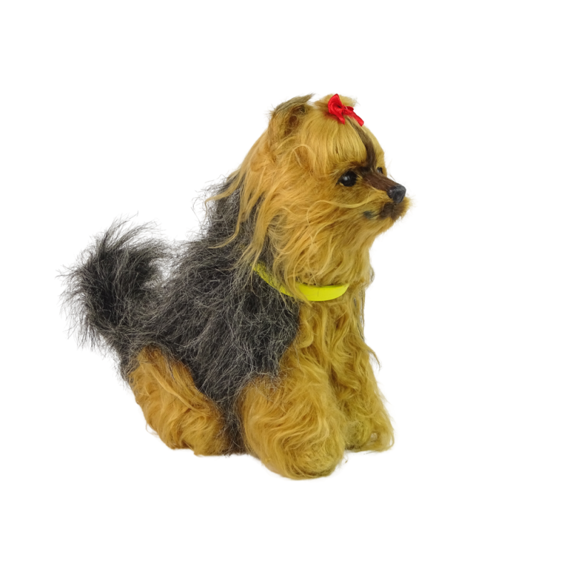 Peluche Chien interactif Yorkshire Terrier  aboie avec queue qui bouge