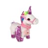 Peluche Mascotte licorne Ailes blanches et roses