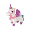 Peluche Mascotte licorne Ailes blanches et roses