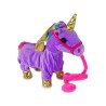 Peluche Mascotte licorne  Ailes dorées violette