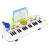 Elektryczne Pianino Keyboard Dla Dzieci Niebieski Nuty USB MP3