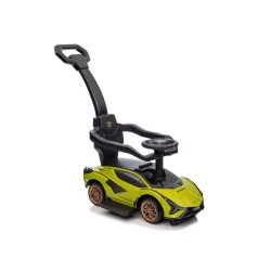 Porteur voiture a pousser  pour enfant Lamborghini QLS-996T Vert