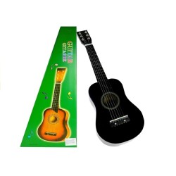 Guitare classique en bois avec médiator noir, 60 cm