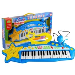 Clavier piano orgue enfant  37 Touches MP3 + Micro Bleu