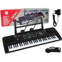 Piano Clavier orgue pour enfant avec microphone  noir