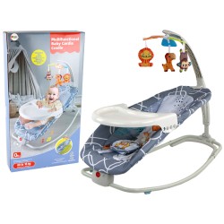 Transat Balancelle bebe 2en1 Chaise berçante Sons Vibrations Girafe