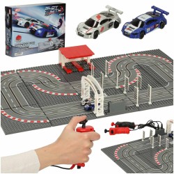 Piste de course automobile police électrique 2 voitures voitures contrôleurs courbes blocs de construction GD-02
