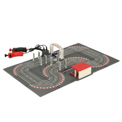 Piste de course automobile police électrique 2 voitures voitures contrôleurs courbes blocs de construction GD-02
