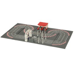 Piste de course automobile police électrique 2 voitures voitures contrôleurs courbes blocs de construction GD-02
