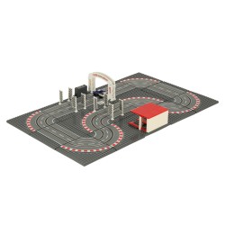 Piste de course automobile police électrique 2 voitures voitures contrôleurs courbes blocs de construction GD-02
