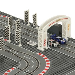 Piste de course automobile police électrique 2 voitures voitures contrôleurs courbes blocs de construction GD-02
