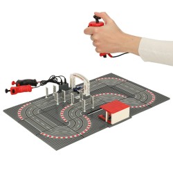 Piste de course automobile police électrique 2 voitures voitures contrôleurs courbes blocs de construction GD-02

