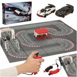 Piste de course automobile police électrique 2 voitures voitures contrôleurs courbes blocs de construction GD-03
