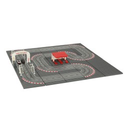 Piste de course automobile police électrique 2 voitures voitures contrôleurs courbes blocs de construction GD-03
