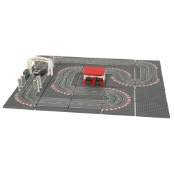 Piste de course automobile police électrique 2 voitures voitures contrôleurs courbes blocs de construction GD-03
