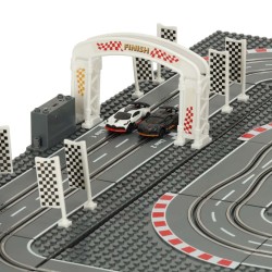 Piste de course automobile police électrique 2 voitures voitures contrôleurs courbes blocs de construction GD-03
