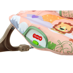 Transat Balancelle bebe Chaise berçante son vibration Lion rose