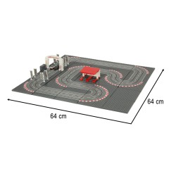Piste de course automobile police électrique 2 voitures voitures contrôleurs courbes blocs de construction GD-03
