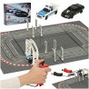 Piste de voiture de course de police électrique + 2 blocs de construction de voitures GD-01
