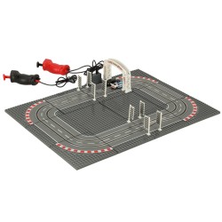 Piste de voiture de course de police électrique + 2 blocs de construction de voitures GD-01
