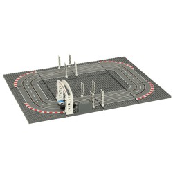 Piste de voiture de course de police électrique + 2 blocs de construction de voitures GD-01
