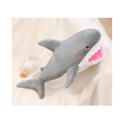 Peluche Requin Mascotte 40cm Gris