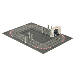 Piste de voiture de course de police électrique + 2 blocs de construction de voitures GD-01
