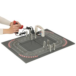 Piste de voiture de course de police électrique + 2 blocs de construction de voitures GD-01
