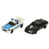 Piste de voiture de course de police électrique + 2 blocs de construction de voitures GD-01
