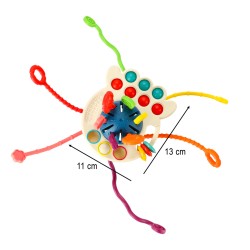 ANNEAU DE DENTITION SENSORIEL POUR BÉBÉS BIBI-INN BLUE
