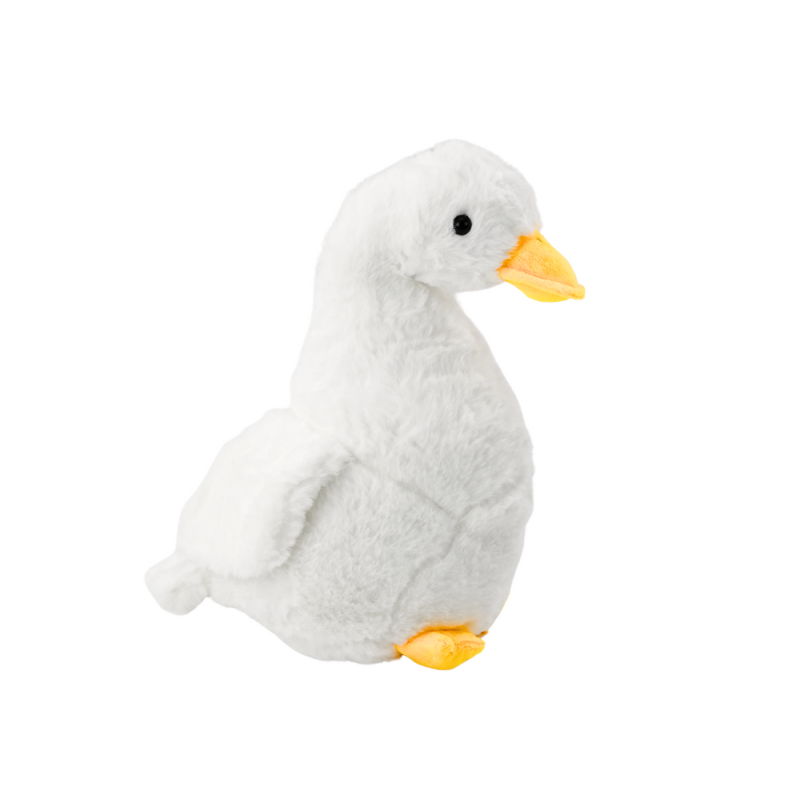 Oie en peluche blanche Mascotte 30 cm