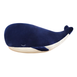 Peluche Mascotte Baleine Bleu Marine 25 cm