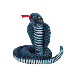 Peluche Mascotte Serpent Roi Cobra Bleu 100 cm