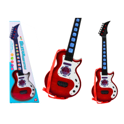 Guitare électrique pour enfants avec mélodies rouge