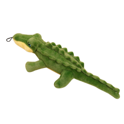 Crocodile en peluche avec couineur mascotte colorée 30 cm