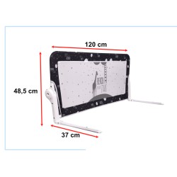 Barrière de porte de sécurité protège-lit 120cm noir

