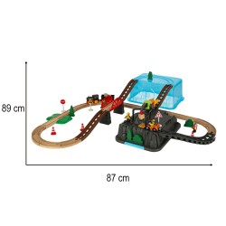 Circuit train Chantier de construction voies ferrées 55 elements