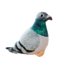 Peluche Mascotte Pigeon à crête grise en 20 cm