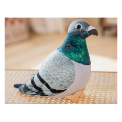 Peluche Mascotte Pigeon à crête grise en 20 cm