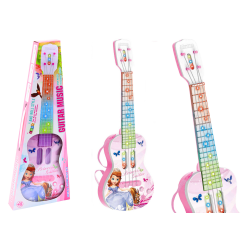 Guitare électrique  pour enfants avec mélodies lumières princesse rose