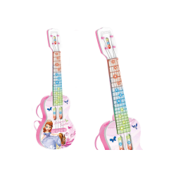 Guitare électrique  pour enfants avec mélodies lumières princesse rose