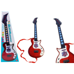 Guitare électrique pour enfants  avec mélodies rouge