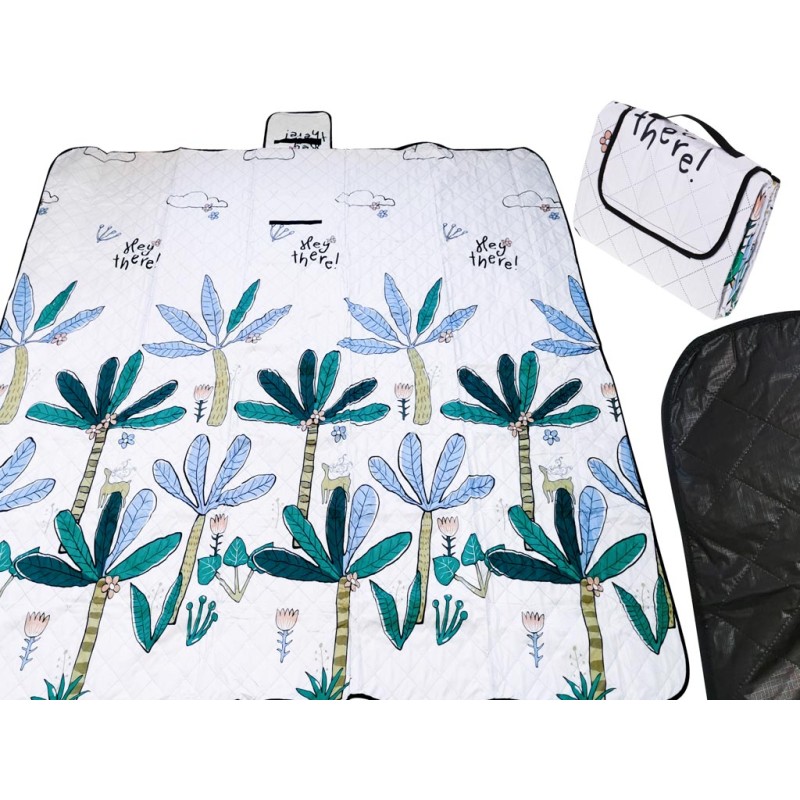 Couverture de pique-nique camping palmiers 200x200 Couverture de pique-nique camping palmiers 200x200