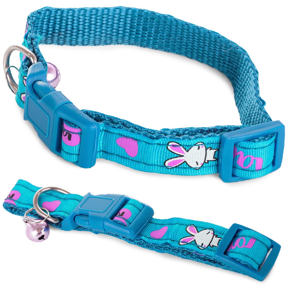 Collier en tissu pour chien chat avec clochette 1.5
