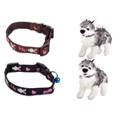 Collier en tissu pour chien chat avec clochette 1.5
