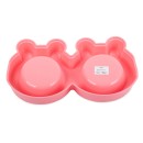 Bol d'alimentation double pour chat chiens metallique 0.175l x 2
