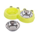 Miska podwójna dla psa kota metalowa 0,175l x 2